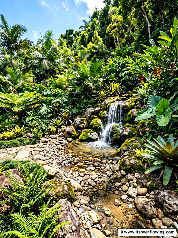 Dry Creek Bed With Waterfall Feature - 25 backyard ideas with dry creek bed