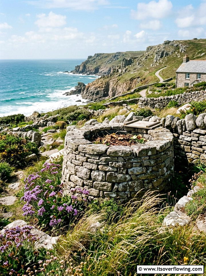 Dry Stone Composter - 25 upcycled garden ideas with compost bins