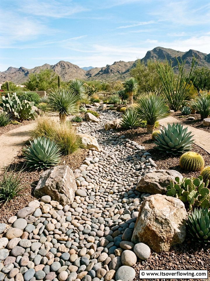 Dry creek bed landscaping - 25 garden design ideas with asymmetry