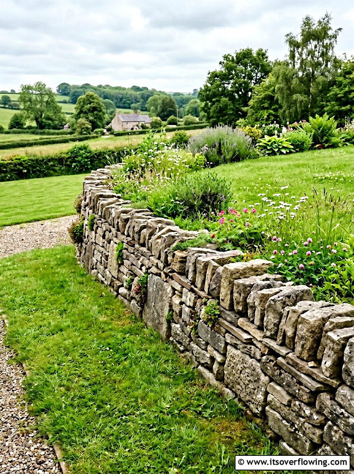 Dry stack concrete wall - 25 upcycled garden ideas with concrete scraps