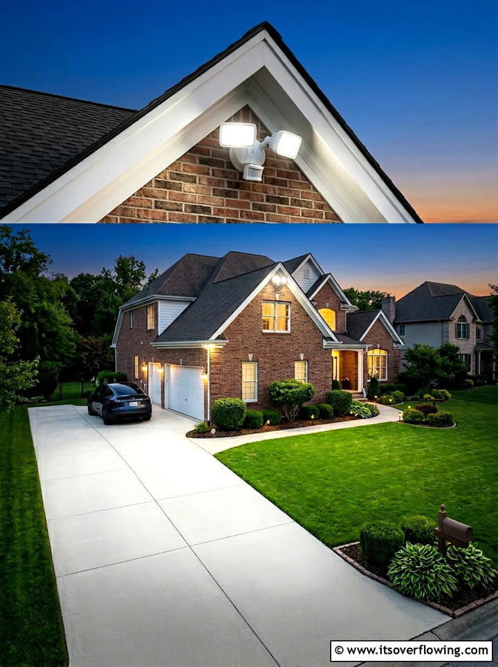Dual Head Outdoor Floodlight - 25 front porch ideas with motion lights
