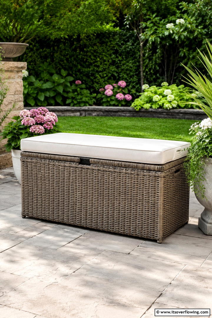 Dual Purpose Toy Chest and Seat - 30 Outdoor Toy Storage Ideas to Keep Your Yard Clutter-Free