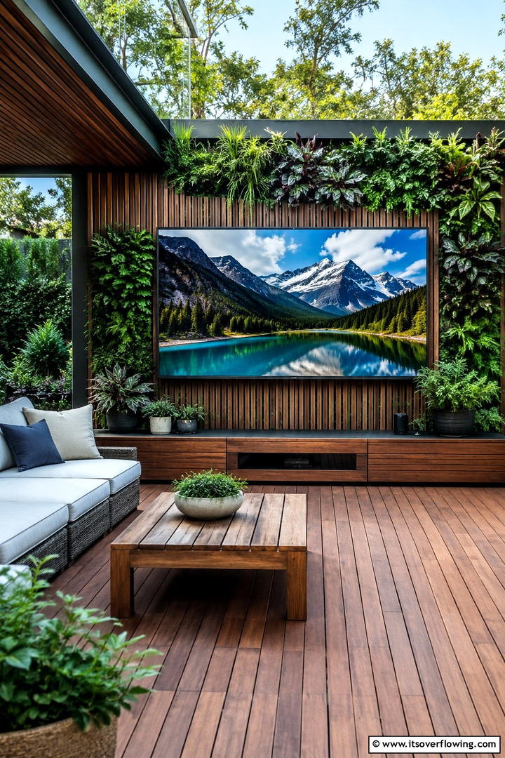 Durable Anti Glare Technology - 30 Outdoor TV Ideas for Entertainment Under the Sky