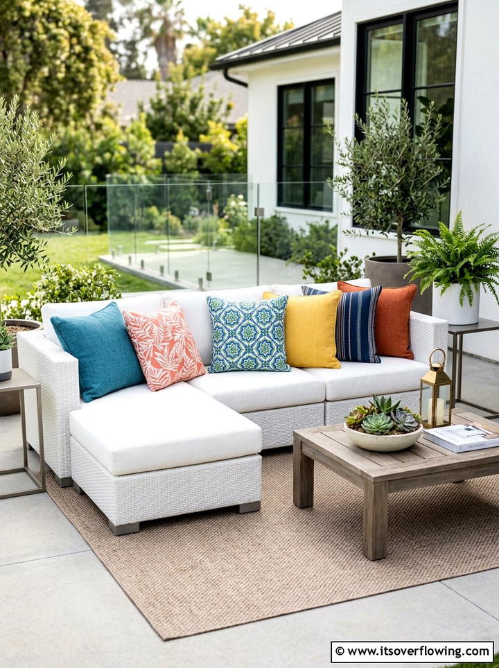 Durable Outdoor Throw Pillows - 25 backyard decorating ideas with family friendly setup