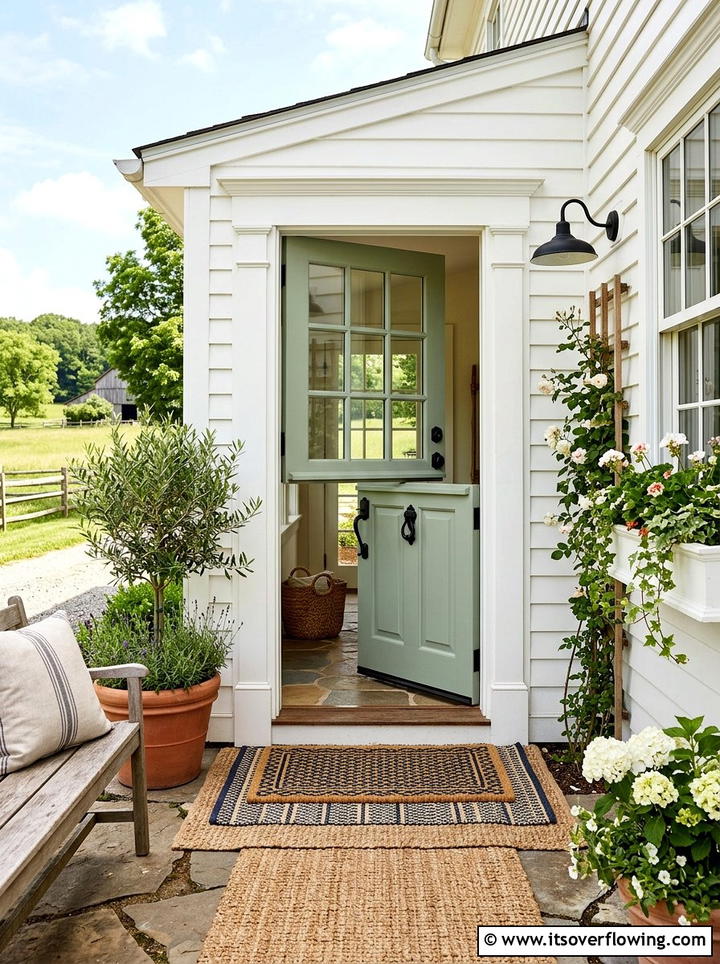 Dutch Door Farmhouse Entry - 25 front porch ideas with farmhouse style