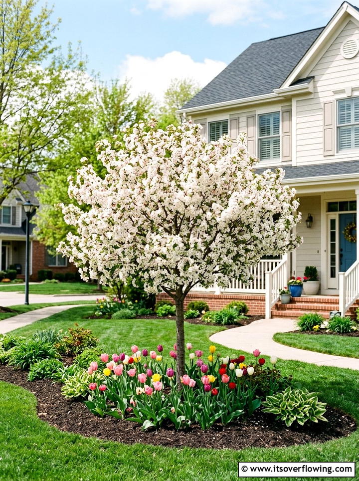 Dwarf Crabapple Tree - 25 small garden ideas with dwarf trees