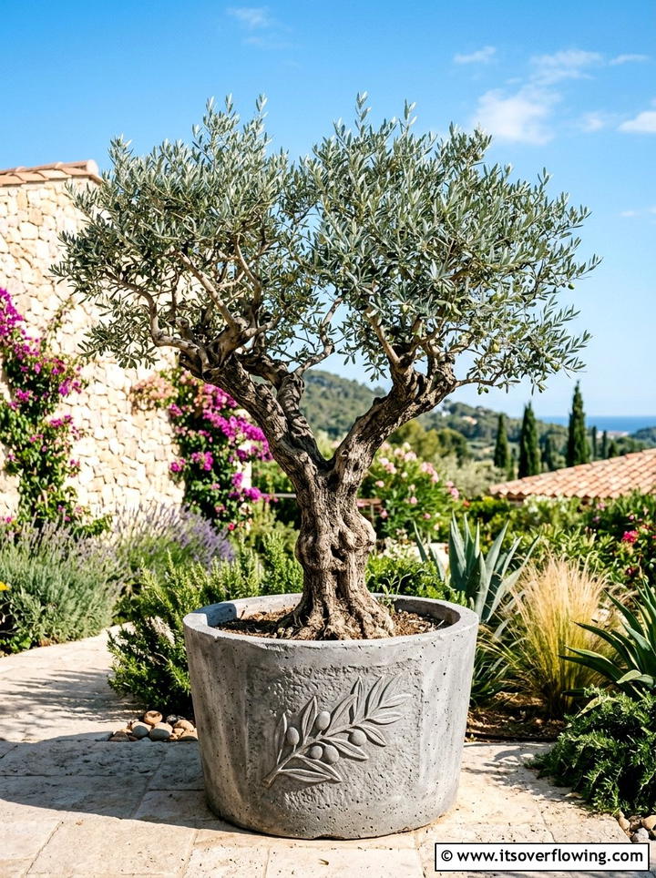 Dwarf Olive Tree - 25 creative garden ideas with patio fruit trees