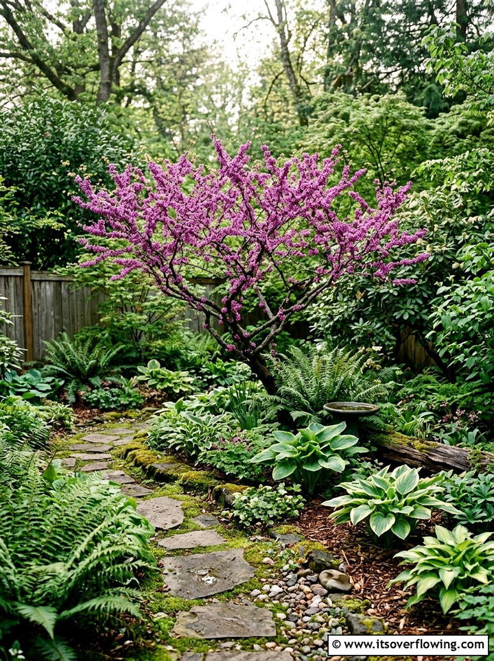Dwarf Redbud Tree - 25 small garden ideas with dwarf trees
