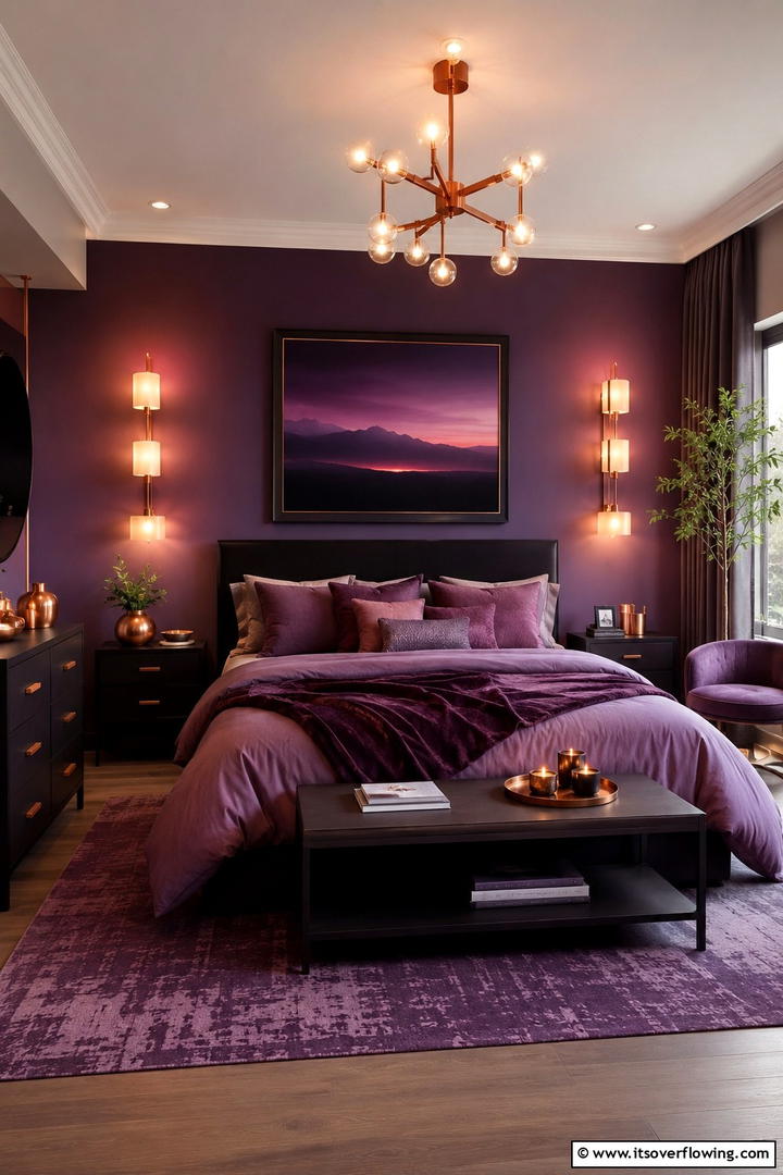 Dynamic Dusk Decor - 30 Purple Bedroom Ideas for a Dreamy and Relaxing Retreat