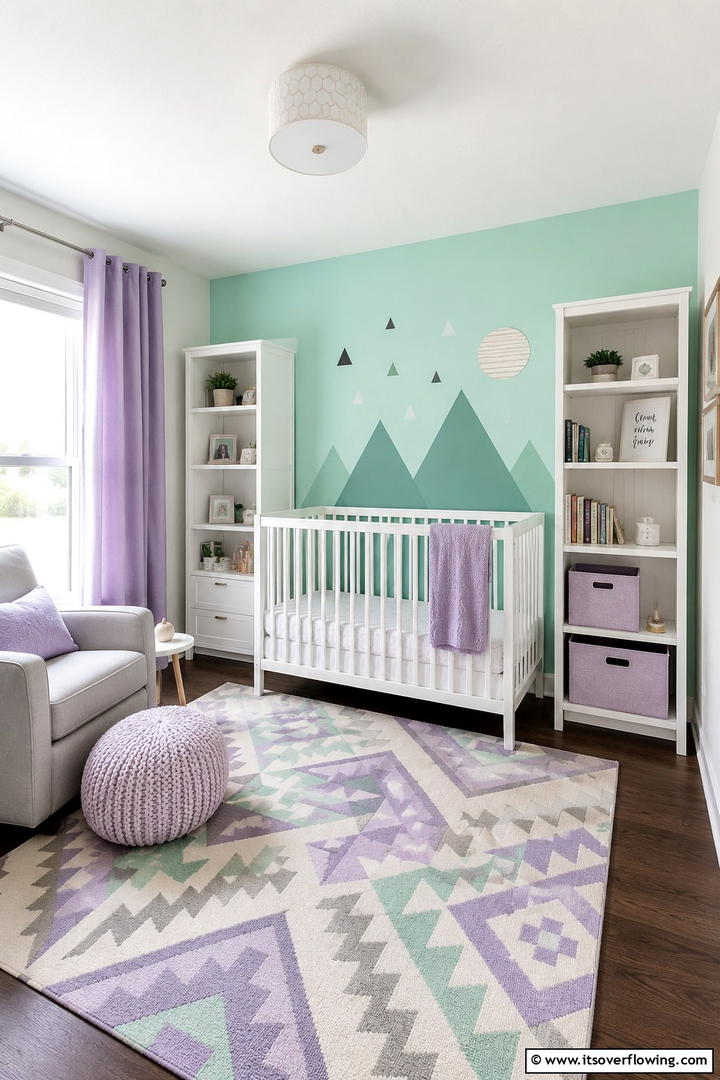 Dynamic Mint Fizz - 30 Soothing Nursery Color Ideas for a Calming Atmosphere