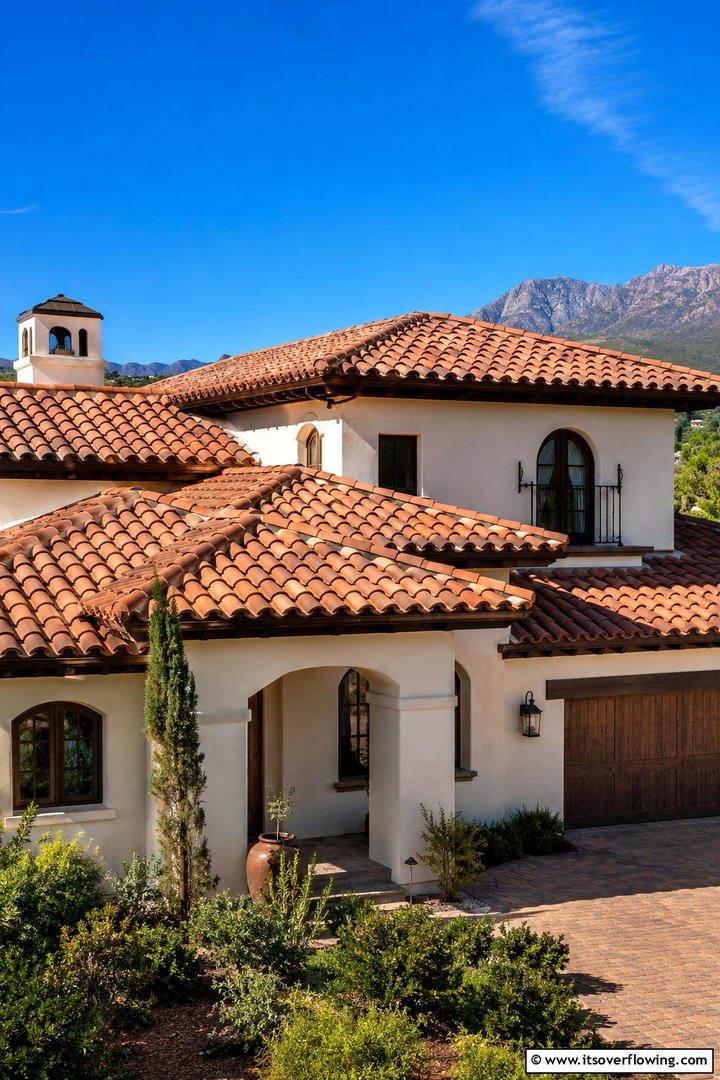 Earthy Clay Roofs - 30 Spanish Mediterranean House Ideas for Warm Exteriors