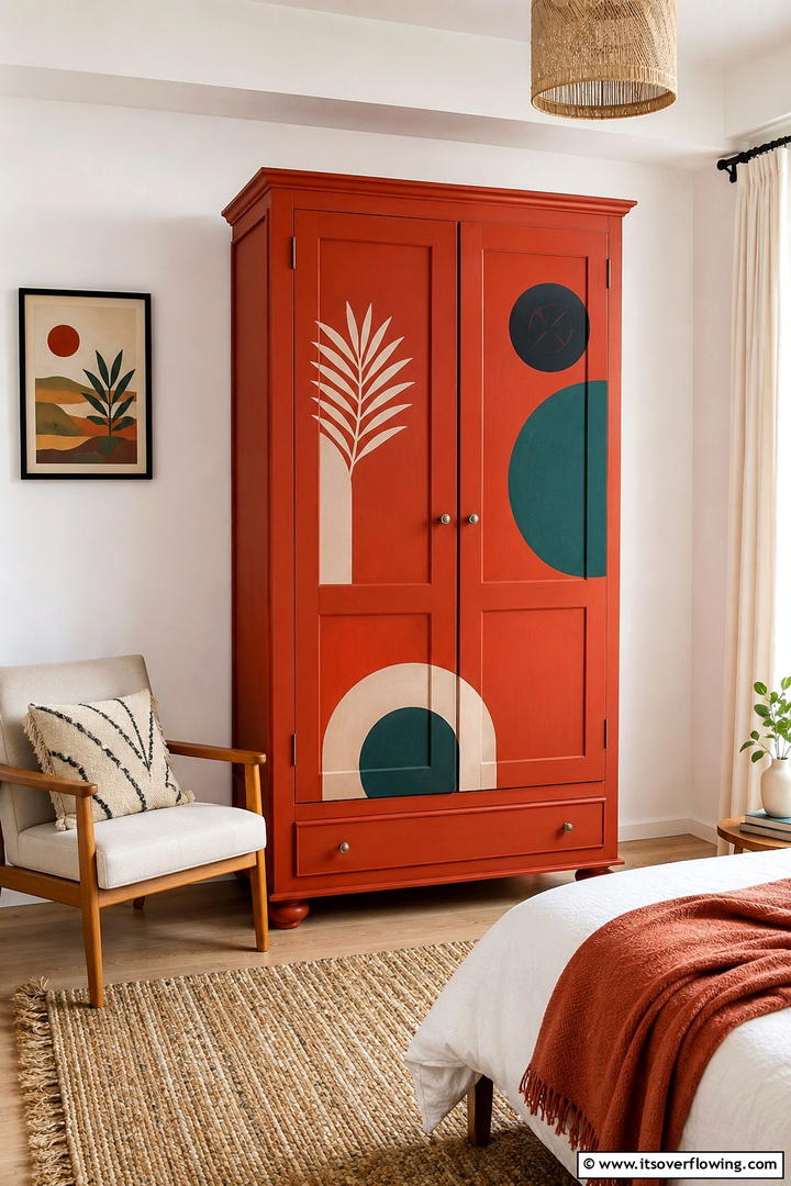 Eclectic Painted Wardrobe Reimagined - 30 Painted Furniture Ideas to Revamp Your Home Décor