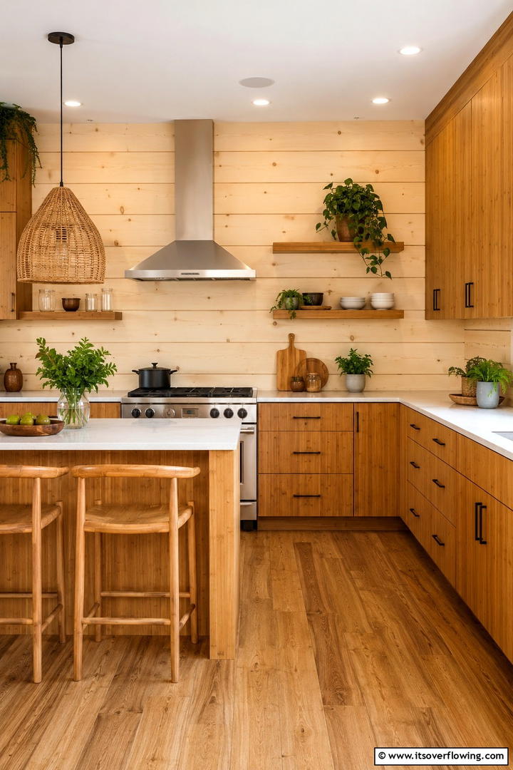 Eco Chic Shiplap Innovation - 30 Shiplap Backsplash Ideas to Elevate Kitchen Design