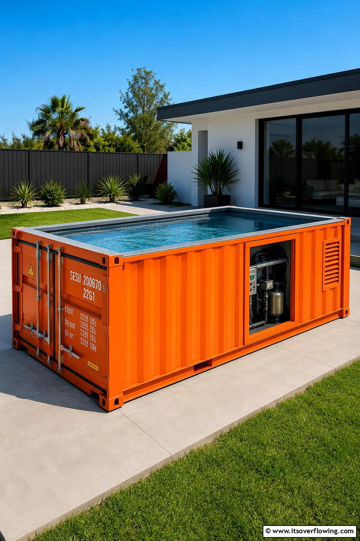 Eco Conscious Water Retreat - 30 Shipping Container Pool Ideas for Modern Backyards