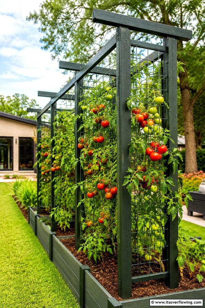 Eco Friendly Green Trellis - 30 Tomato Trellis Ideas for Healthy & Space-Saving Gardens