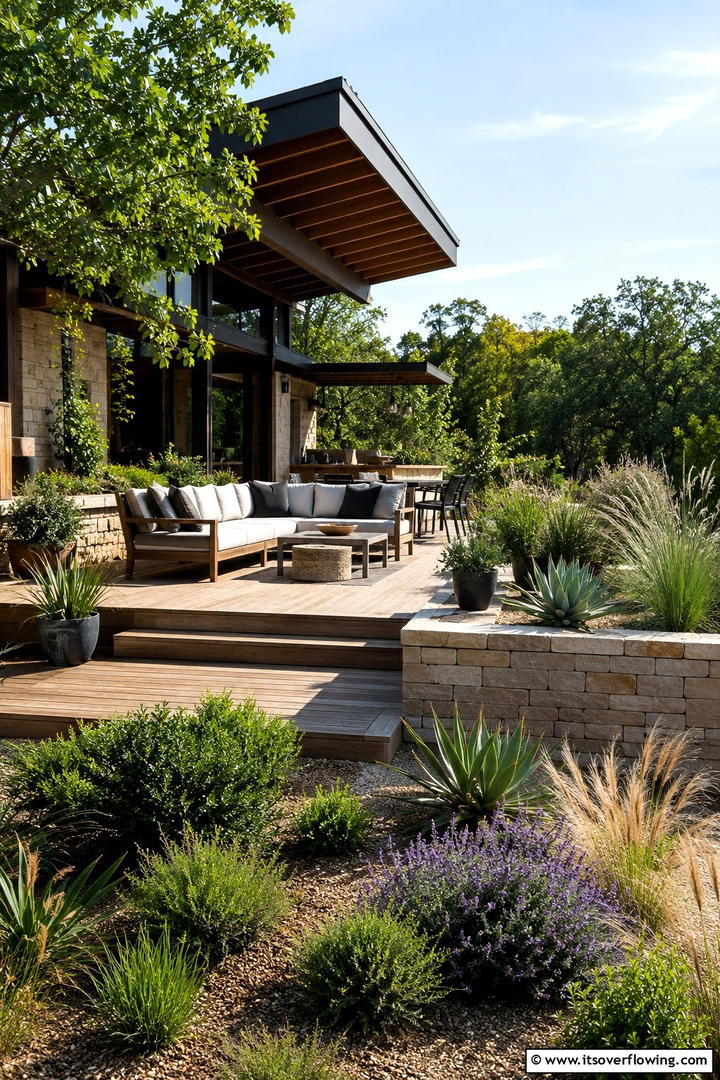 Eco Friendly Greenery Integration - 30 Rustic Patio Ideas for a Charming Outdoor Relaxation Spot