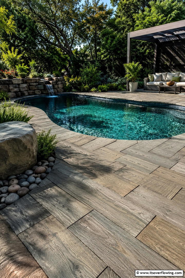 Eco Friendly Recycled Pavers - 30 Pavers Around Pool Ideas for a Sleek and Safe Design