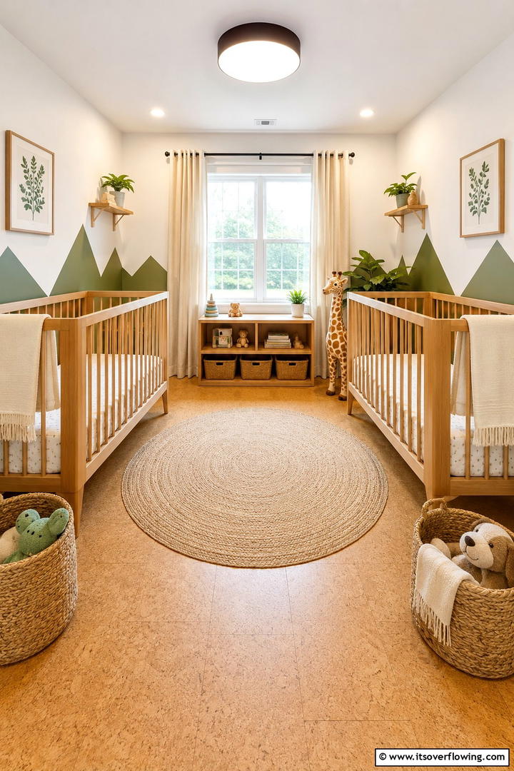 Eco Friendly Touches - 30 Twin Nursery Ideas for Stylish & Functional Baby Spaces