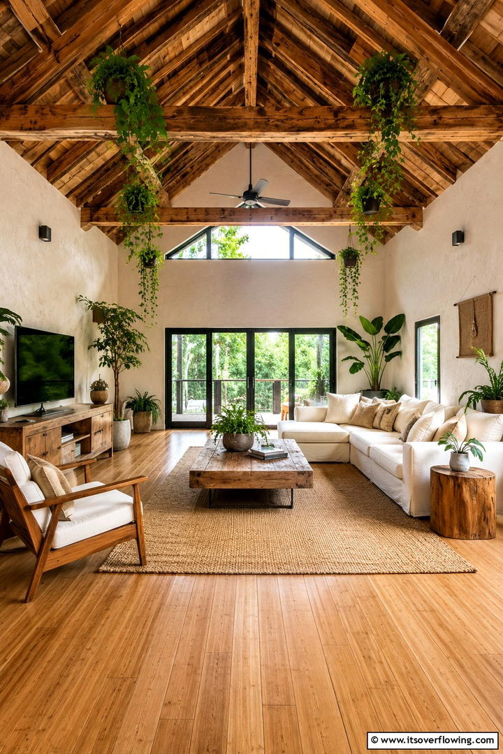 Eco Friendly and Sustainable - 30 Vaulted Ceiling Ideas with Beams for Dramatic Room Designs