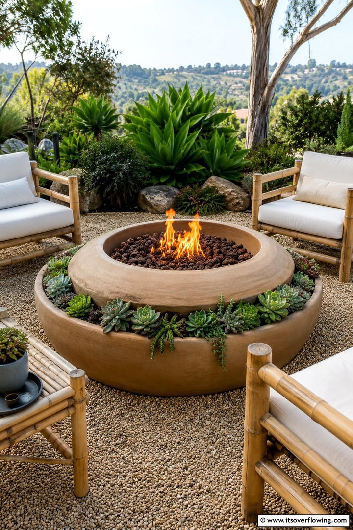 Eco Inspired Living Fire Pit - 30 Square Fire Pit Ideas for Modern Outdoor Gathering Spaces