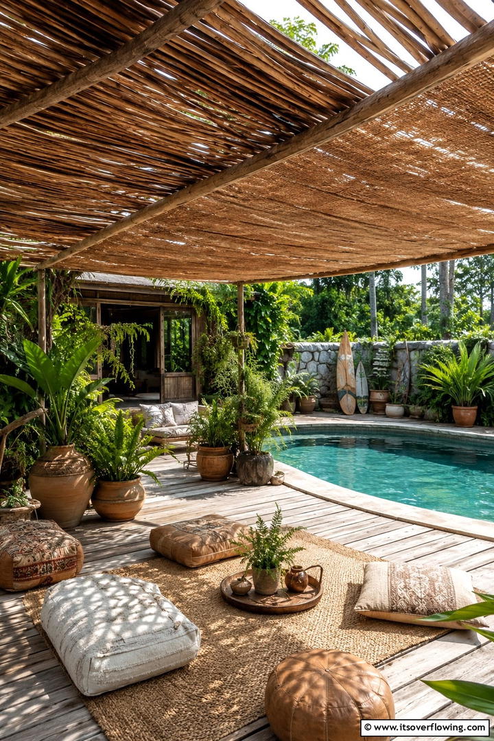 Eco friendly Recycled Shade for Sustainable Pools - 30 Pool Shade Ideas for a Cool and Relaxing Oasis