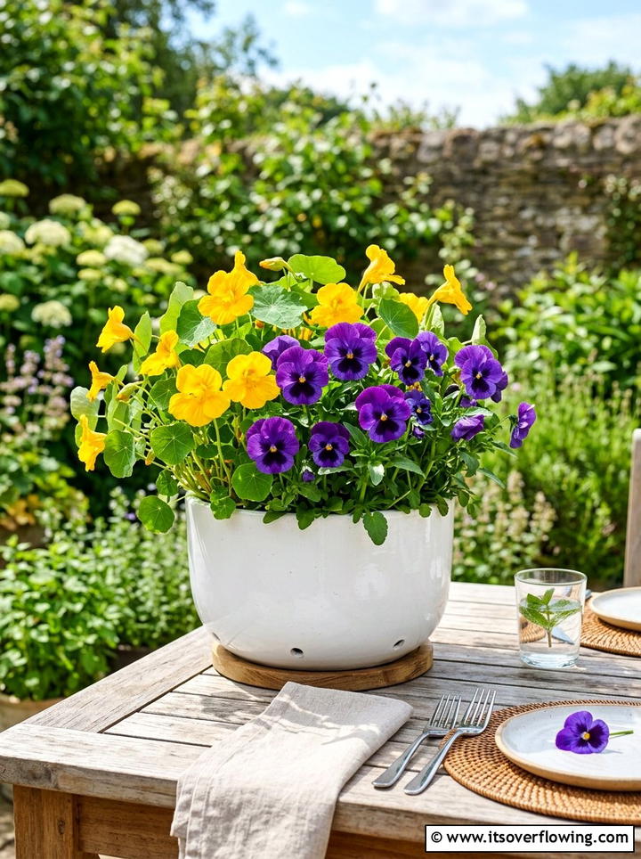 Edible Flower Pot - 25 backyard ideas with container garden