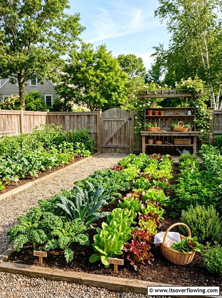 Edible Vegetable Patch - 25 backyard ideas for flat yards