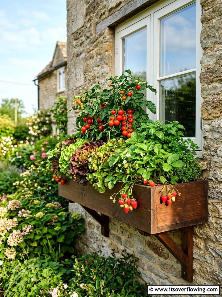 Edible Window Box - 25 garden ideas with window boxes