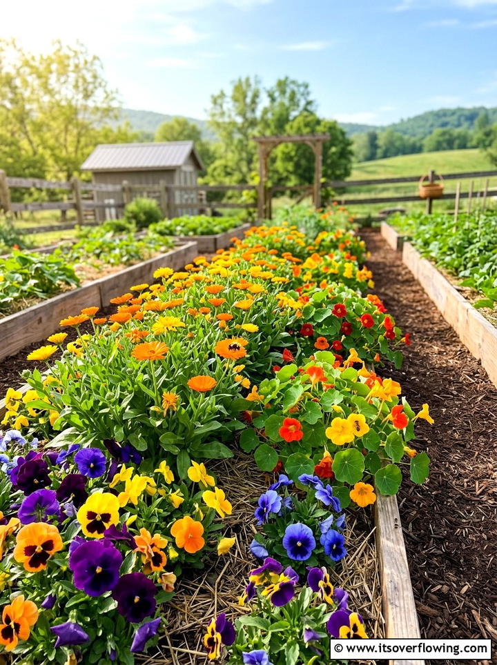 Edible flower garden - 25 creative garden ideas with pollinator beds