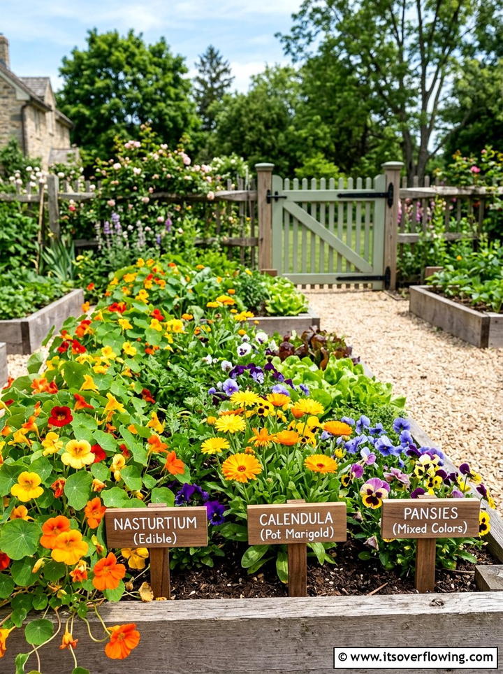 Edible flower garden - 25 garden ideas with pollinator plants