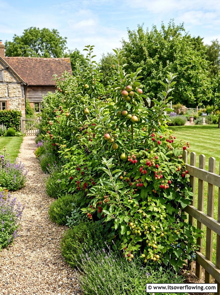 Edible hedge with fruit trees - 25 garden ideas with fruit trees