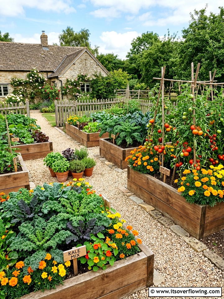 Edible vegetable patch layout - 25 garden design ideas with asymmetry