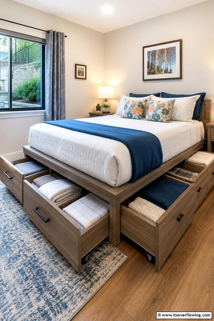 Efficient Under bed Storage - 30 Small Guest Room Ideas for Cozy, Welcoming Spaces
