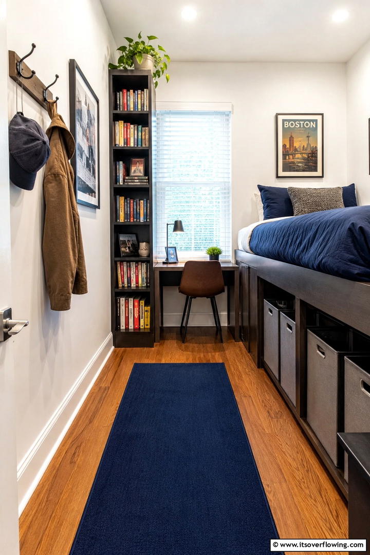 Efficient Use of Vertical Space - 30 Space-Saving Small Guest Bedroom Ideas for Cozy Comfort