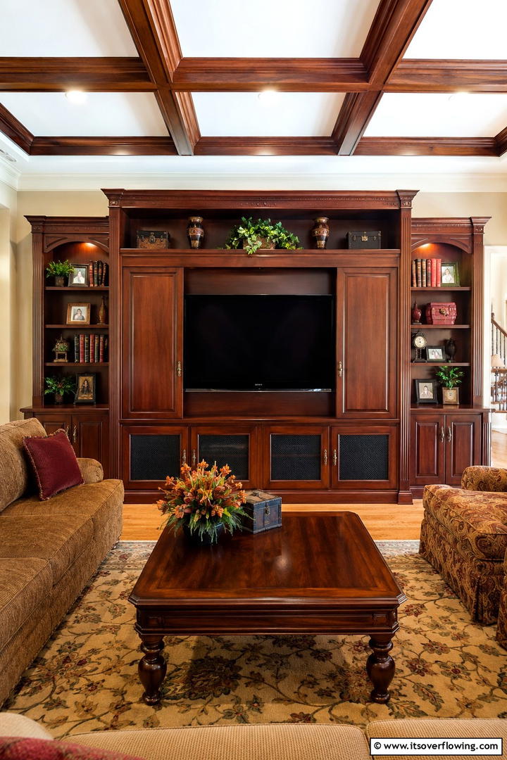 Elegant Entertainment Center - 30 Traditional Living Room Ideas for Timeless Elegance