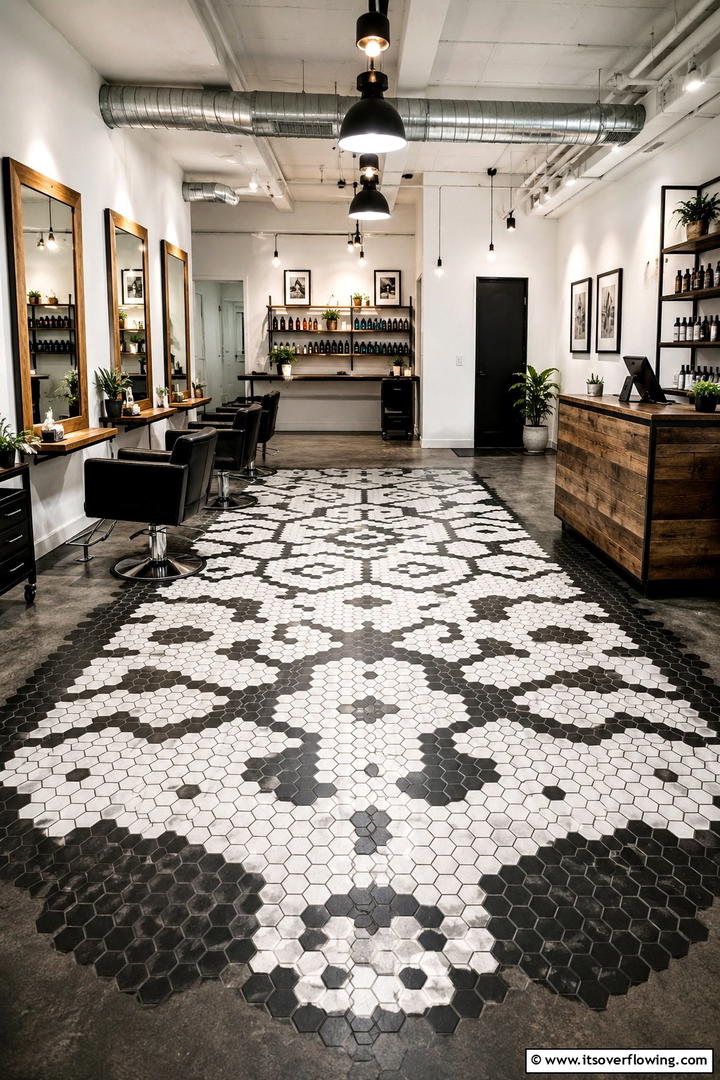 Elegant Flooring Options - 30 Small Salon Interior Design Ideas for Compact Beauty Spaces