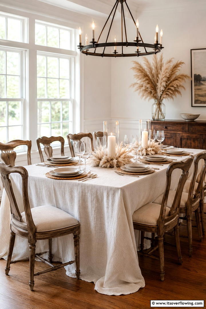 Elegant Pampas Candle Holders - 30 Pampas Grass Wedding Decor Ideas for Boho Chic Vibes