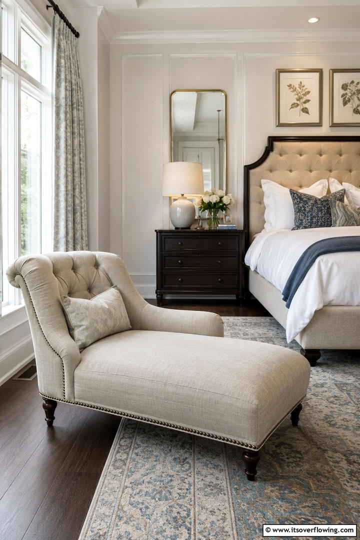 Elegant Upholstered Furniture - 30 Shabby Chic Bedroom Ideas for Vintage-Inspired Spaces
