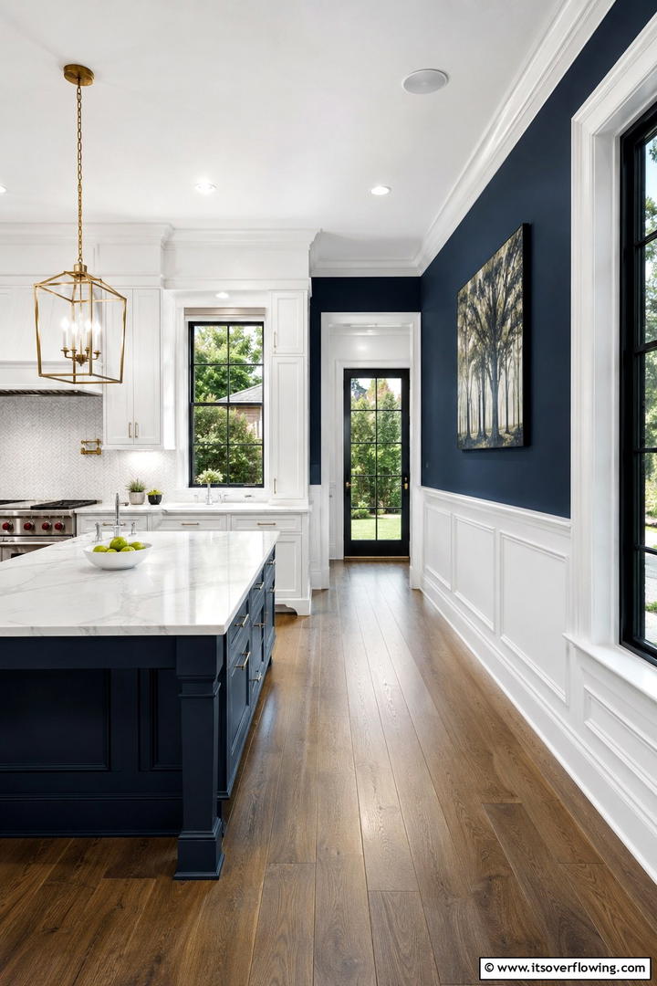 Elegant White Trim and Moldings - 30 Small White Kitchen Ideas for Bright, Airy Spaces