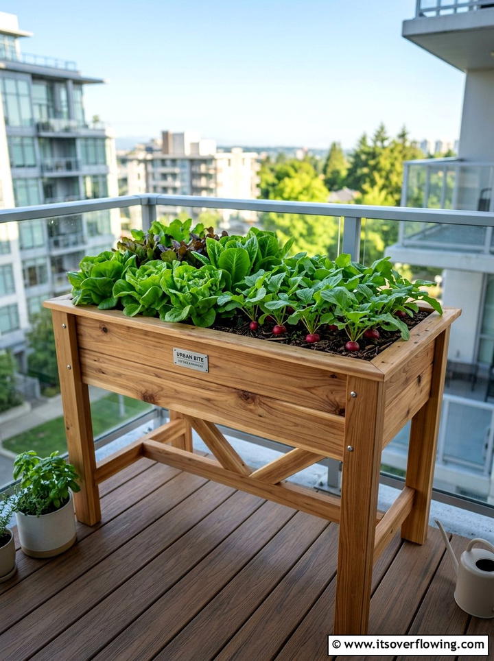 Elevated Cedar Planter Box - 25 small garden ideas with raised beds