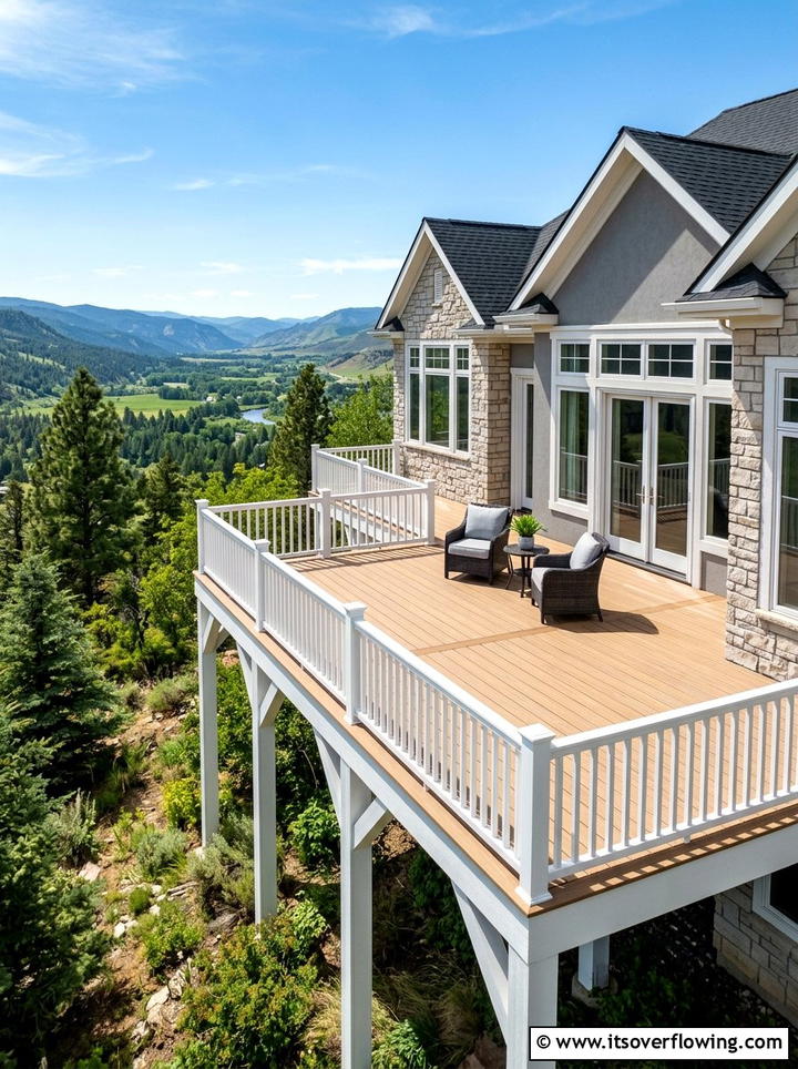 Elevated Composite Deck - 25 backyard ideas with composite deck