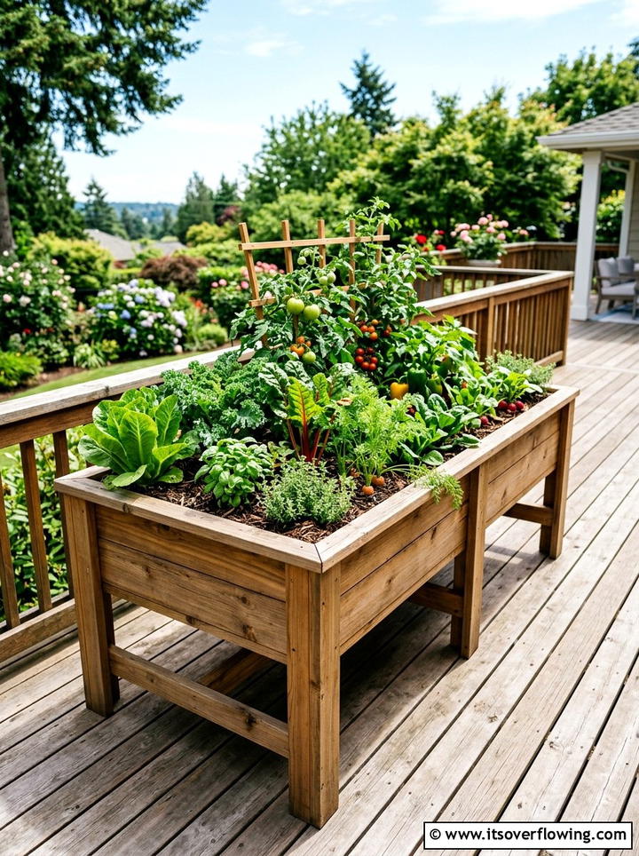 Elevated Garden Bed Planter - 25 creative garden ideas with container vegetables