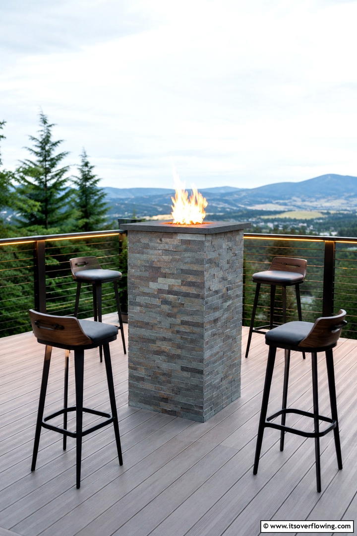 Elevated Patio Square Fire Pit - 30 Square Fire Pit Ideas for Modern Outdoor Gathering Spaces