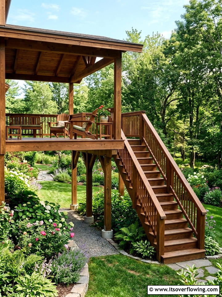 Elevated porch pressure treated wood - 25 front porch ideas with wood floor