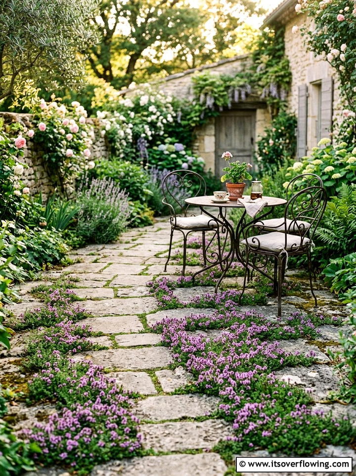 Elfin thyme between pavers - 25 creative garden ideas with clover lawn alternatives