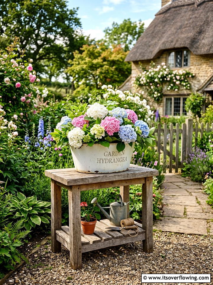 Enamel Basin Garden Tub - 25 upcycled garden ideas for backyards