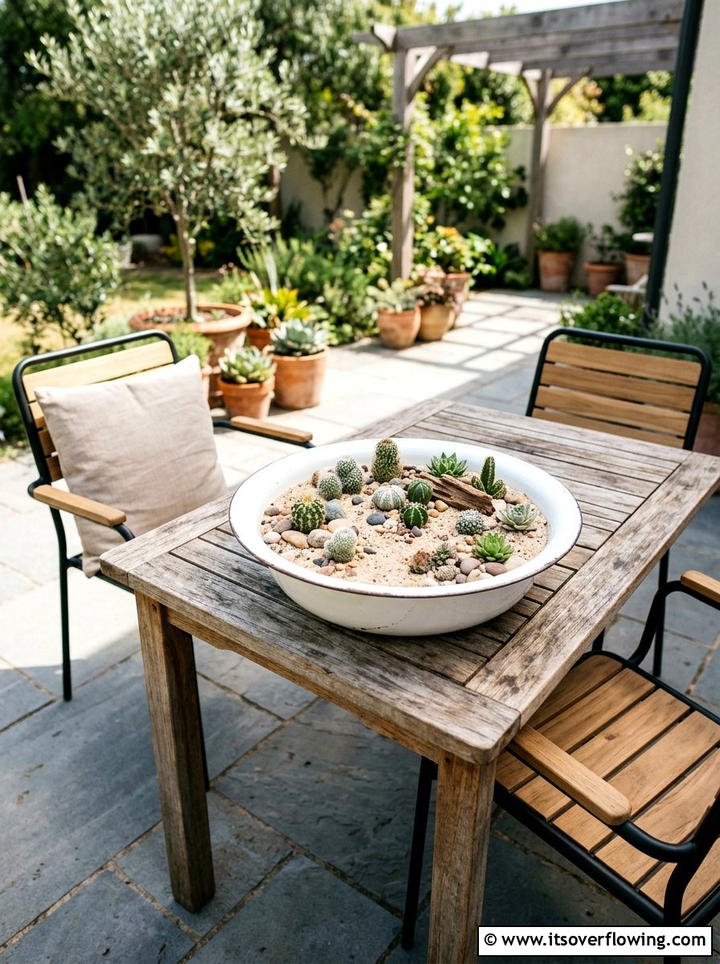 Enamel Basin Garden - 25 reusing old things ideas for container garden