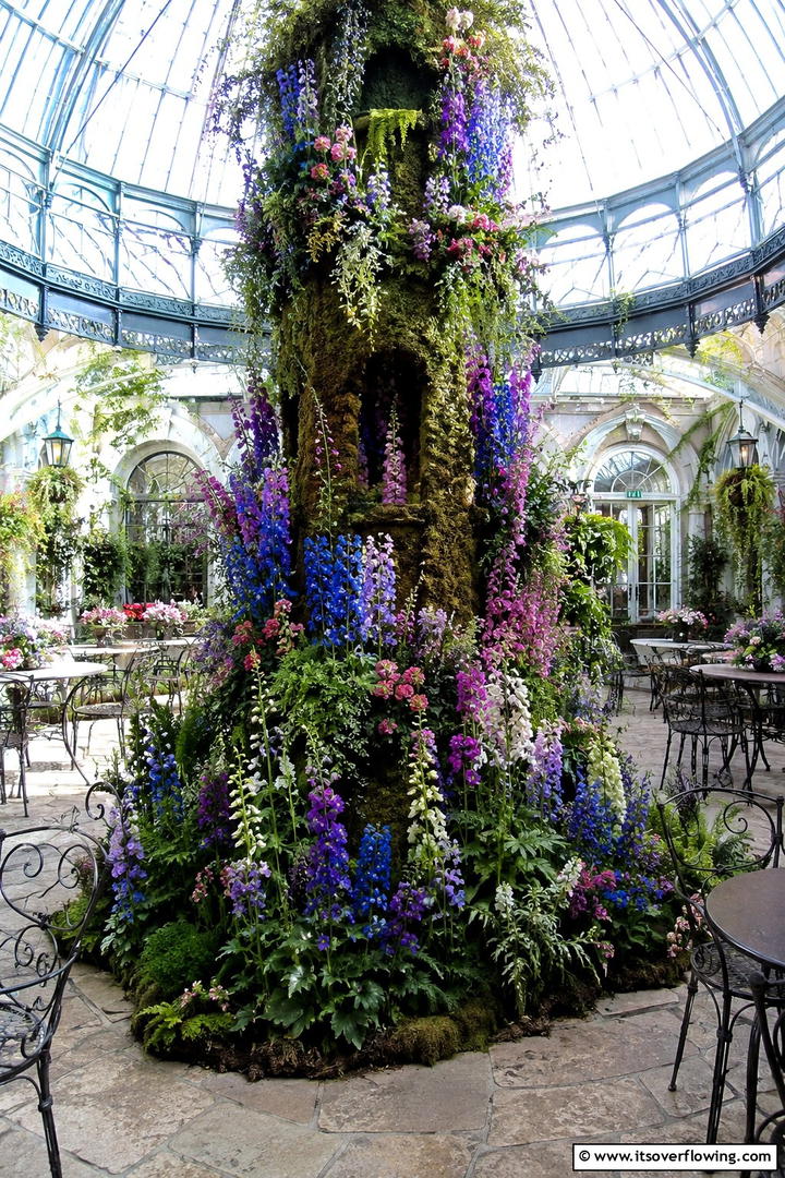 Enchanted Garden Tower - 30 Tall Wedding Centerpiece Ideas for Elegant Table Displays