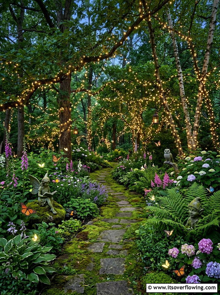 Enchanted forest backyard - 25 backyard ideas with butterfly garden