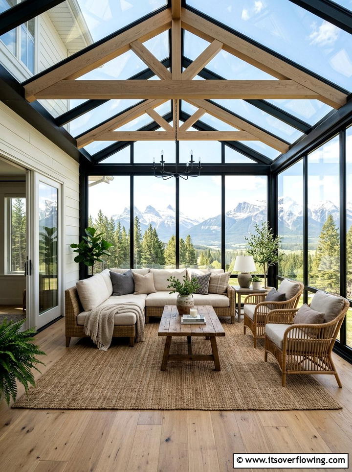 Enclosed Glass Porch - 25 front porch ideas for cold climates